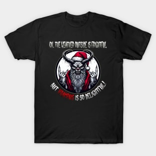 Creepy and Metalhead Christmas Krampus T-Shirt